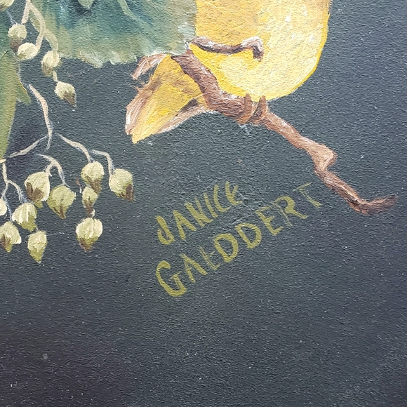 Original Bird Painting Oval Unframed Dark Academia Cottagecore Forest Fairy - Picture 8 of 8